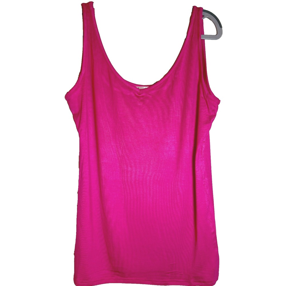 Ava Lane Women's XL Butter Soft Fuschia Pink Athletic Style Loose Tank Top